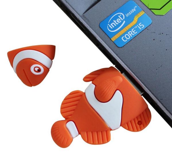 orange fish shaped usb flash drive